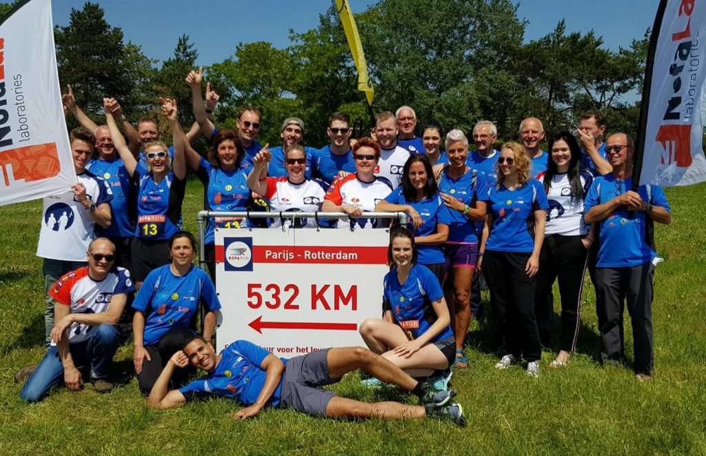 Team 13 bij de start van de roparun
